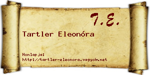 Tartler Eleonóra névjegykártya