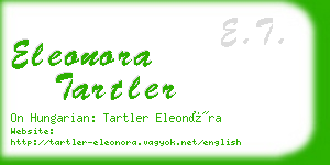 eleonora tartler business card